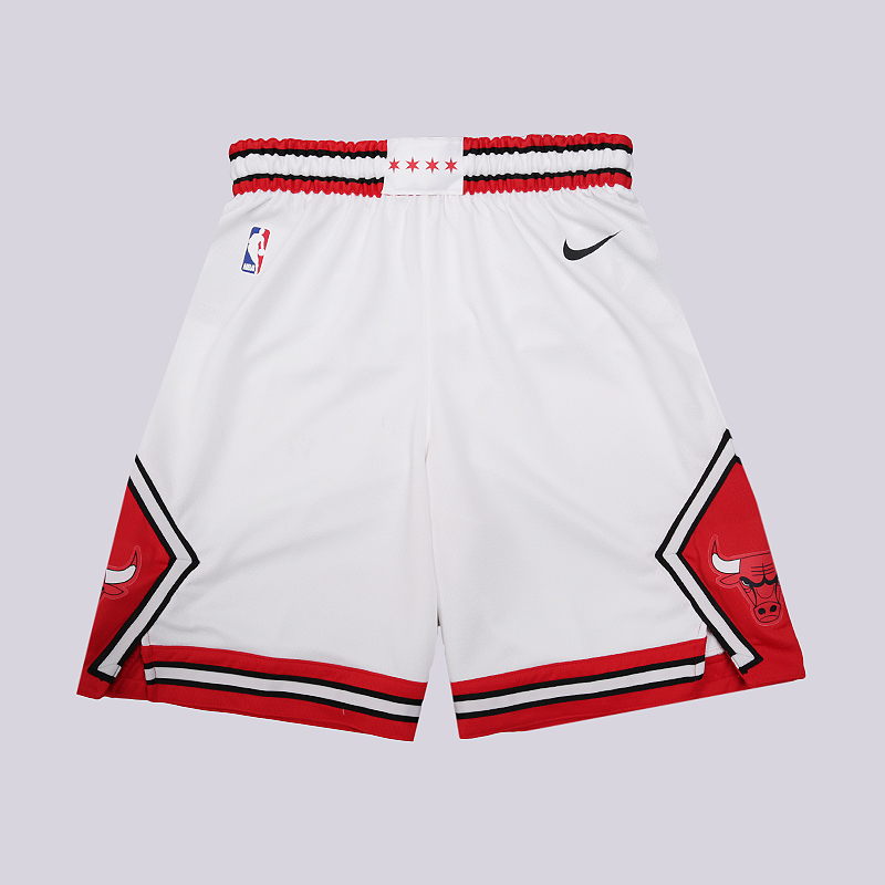 мужские белые шорты Nike Chicago Bulls Association Edition Swingman NBA Shorts 866787-100 - цена, описание, фото 1